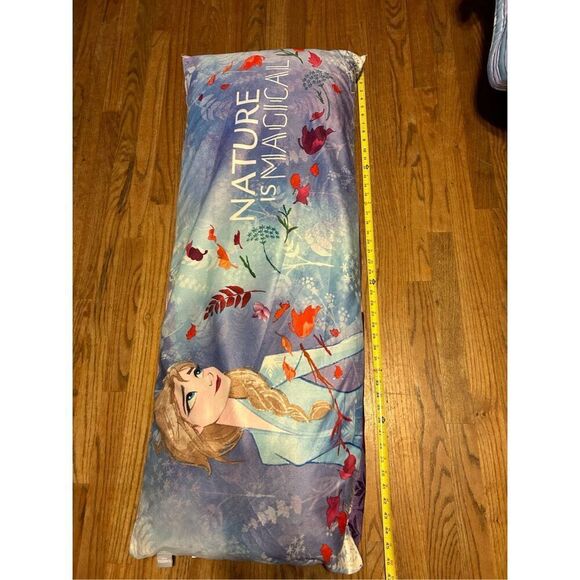 Disney Frozen 2 body pillow 47x17 double sided "Nature is magical" "In My Elemen - Picture 1 of 2